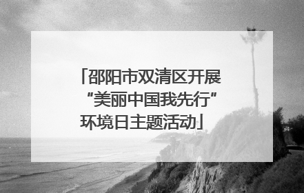 邵阳市双清区开展“美丽中国我先行”环境日主题活动