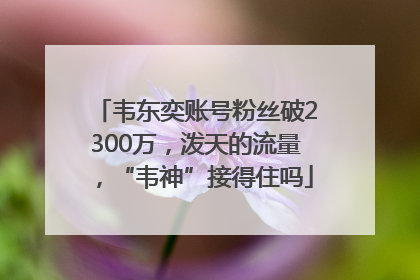 韦东奕账号粉丝破2300万，泼天的流量，“韦神”接得住吗
