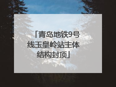 青岛地铁9号线玉皇岭站主体结构封顶