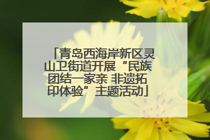 青岛西海岸新区灵山卫街道开展“民族团结一家亲 非遗拓印体验”主题活动