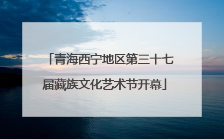 青海西宁地区第三十七届藏族文化艺术节开幕