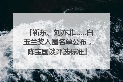 靳东、刘亦菲……白玉兰奖入围名单公布，陈宝国谈评选标准