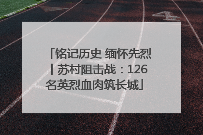 铭记历史 缅怀先烈丨苏村阻击战：126名英烈血肉筑长城