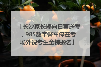 长沙家长捧向日葵送考，985数字警车停在考场外祝考生金榜题名