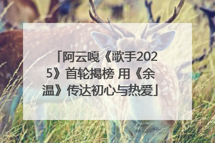 阿云嘎《歌手2025》首轮揭榜 用《余温》传达初心与热爱