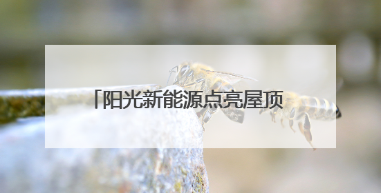 阳光新能源点亮屋顶 致富之路照进三家村