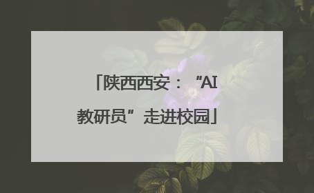 陕西西安：“AI教研员”走进校园