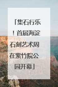 集石行乐！首届海淀石刻艺术周在紫竹院公园开幕