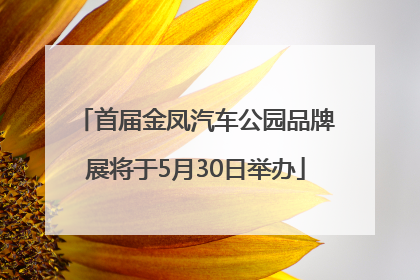 首届金凤汽车公园品牌展将于5月30日举办