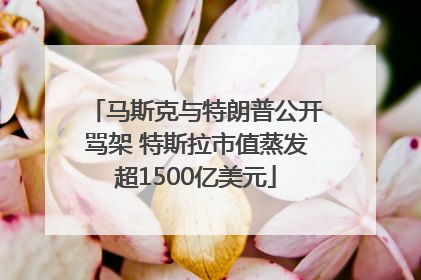 马斯克与特朗普公开骂架 特斯拉市值蒸发超1500亿美元