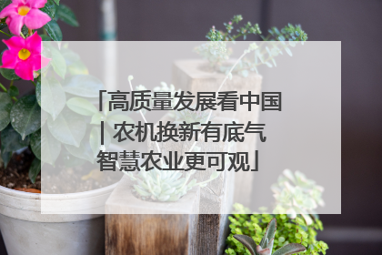 高质量发展看中国｜农机换新有底气 智慧农业更可观