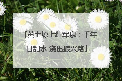 黄土塬上红军泉：千年甘甜水 浇出振兴路