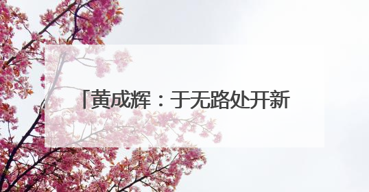 黄成辉：于无路处开新路 向毫厘间砺精钢