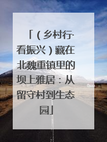 （乡村行·看振兴）藏在北魏重镇里的坝上雅居：从留守村到生态园