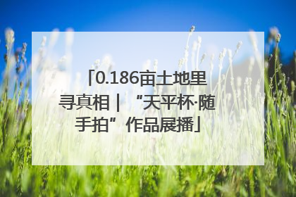 0.186亩土地里寻真相｜“天平杯·随手拍”作品展播