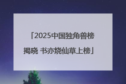 2025中国独角兽榜揭晓 书亦烧仙草上榜