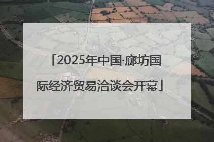2025年中国·廊坊国际经济贸易洽谈会开幕