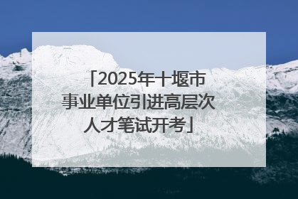 2025年十堰市事业单位引进高层次人才笔试开考