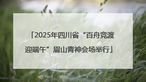 2025年四川省“百舟竞渡迎端午”眉山青神会场举行