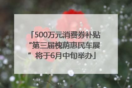 500万元消费券补贴 “第三届槐荫惠民车展”将于6月中旬举办