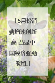 5月份消费增速创新高 凸显中国经济强劲韧性