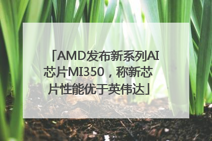 AMD发布新系列AI芯片MI350，称新芯片性能优于英伟达